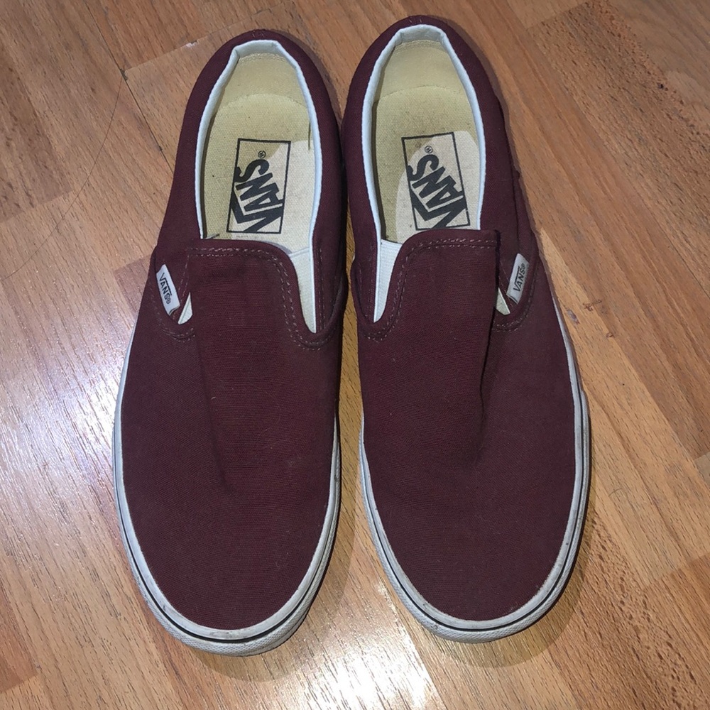 Burgundy vans sz 8